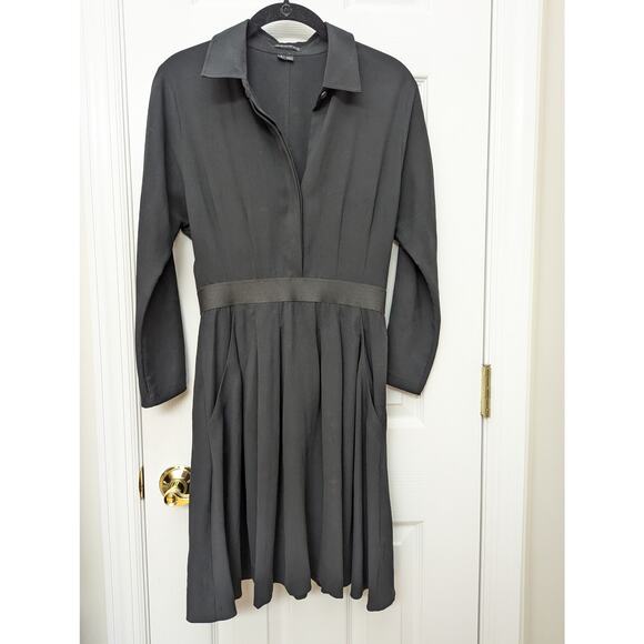Theory Dress Size 4 Clemira Dark Academia Wednesday Addams Schoolgirl Goth - Picture 10 of 14